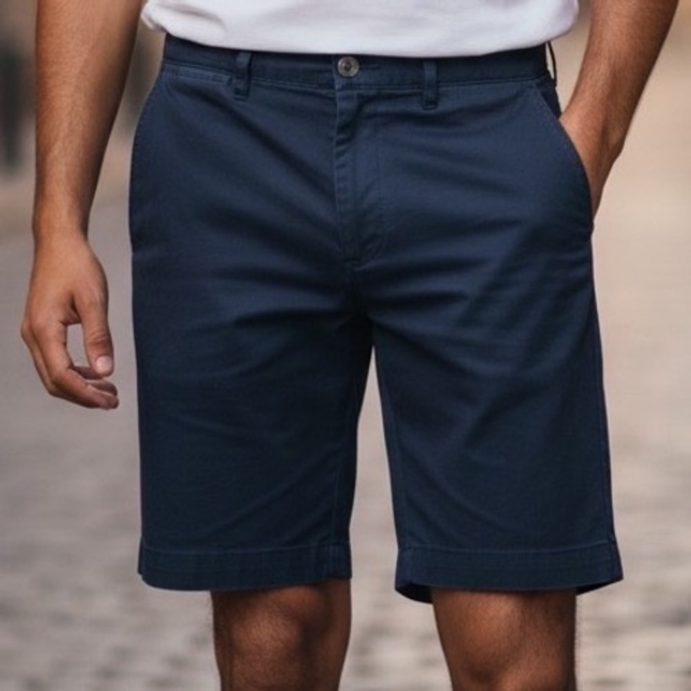 DL1961 Mens Jake Chino Short Prussian Blue Navy Stretch Twill Preppy Size 38 NWT